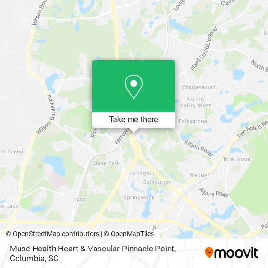Musc Health Heart & Vascular Pinnacle Point map