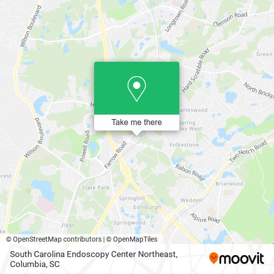 Mapa de South Carolina Endoscopy Center Northeast