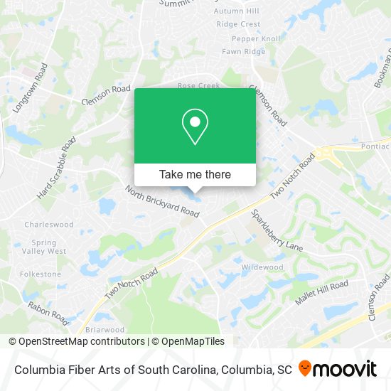 Columbia Fiber Arts of South Carolina map