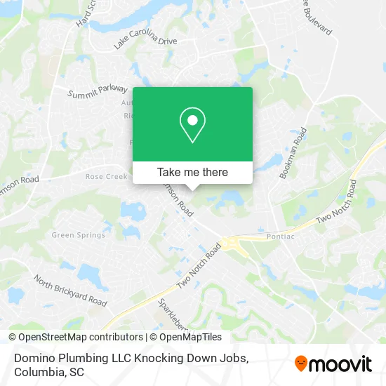 Domino Plumbing LLC Knocking Down Jobs map