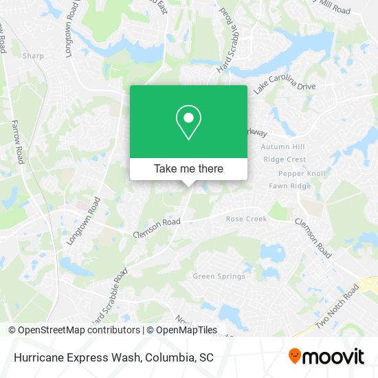 Mapa de Hurricane Express Wash