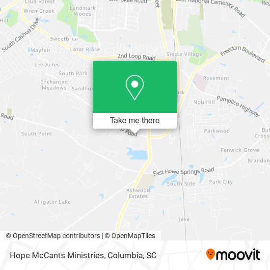 Hope McCants Ministries map