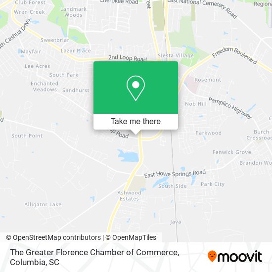 The Greater Florence Chamber of Commerce map