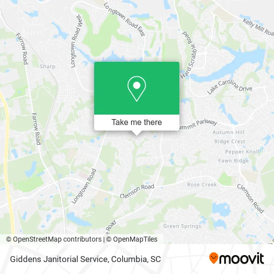 Giddens Janitorial Service map