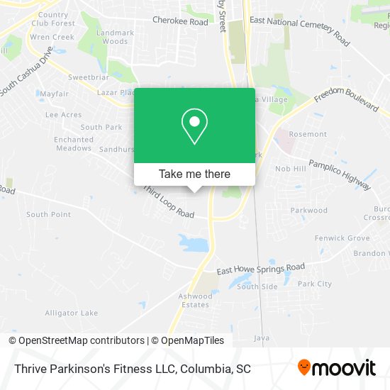 Thrive Parkinson's Fitness LLC map