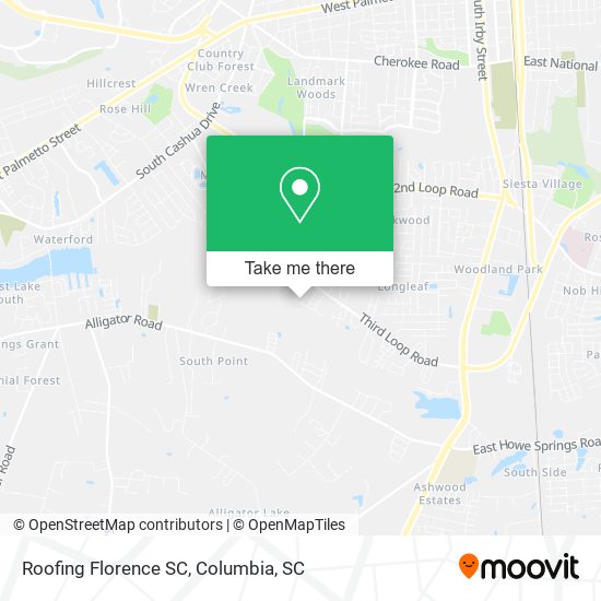 Roofing Florence SC map