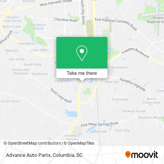 Advance Auto Parts map