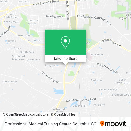 Professional Medical Training Center map