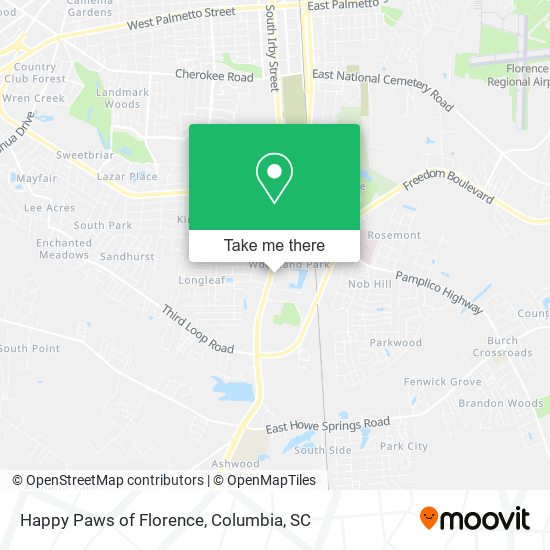 Happy Paws of Florence map