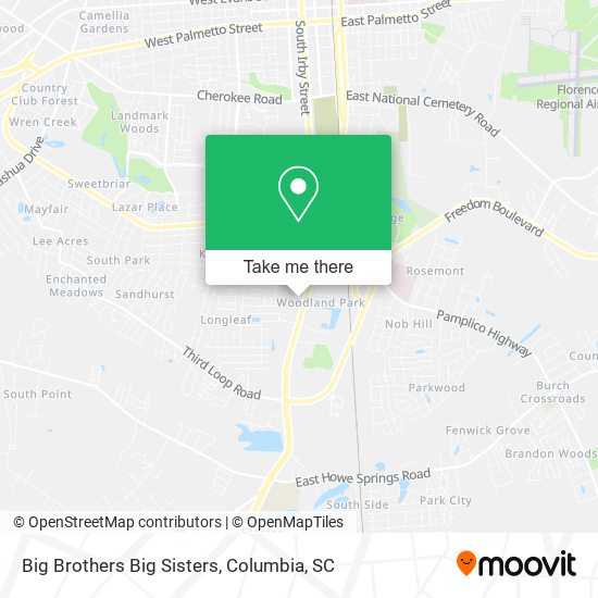 Big Brothers Big Sisters map