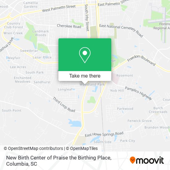 New Birth Center of Praise the Birthing Place map