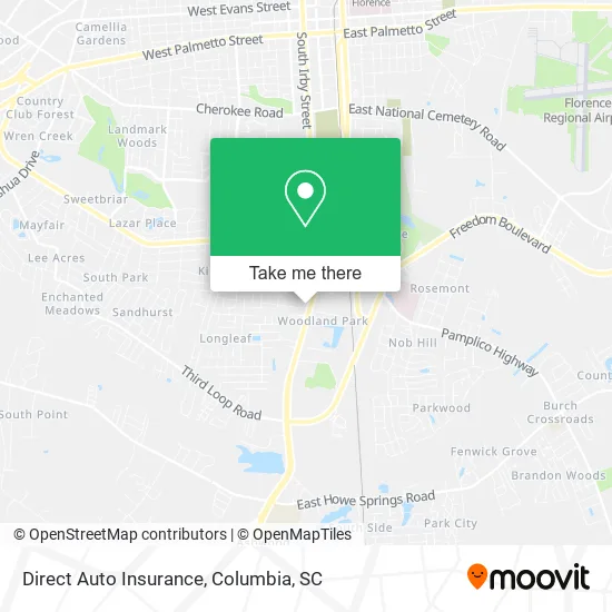 Direct Auto Insurance map