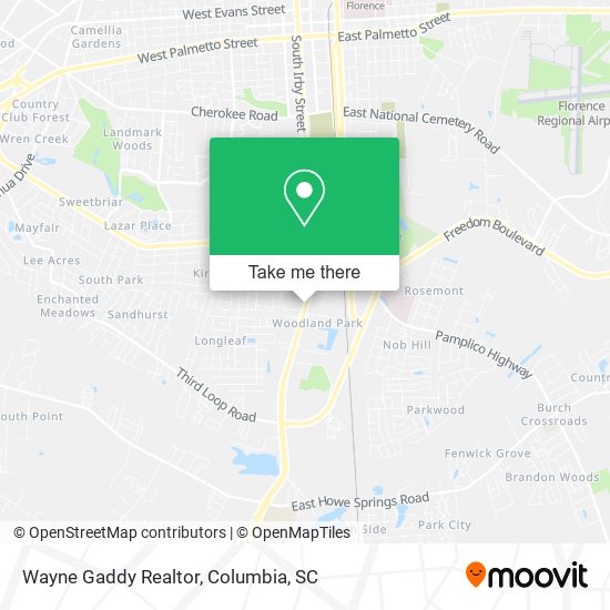 Wayne Gaddy Realtor map