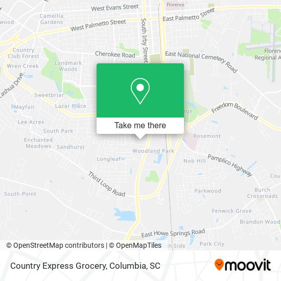 Country Express Grocery map