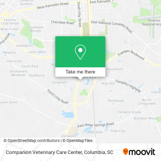Mapa de Companion Veterinary Care Center
