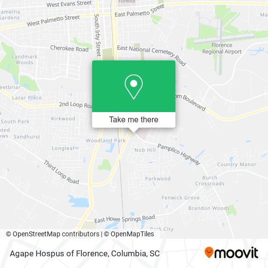 Agape Hospus of Florence map