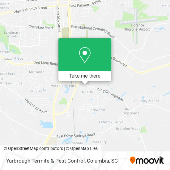 Yarbrough Termite & Pest Control map