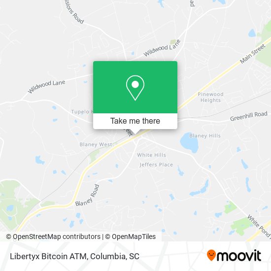 Mapa de Libertyx Bitcoin ATM