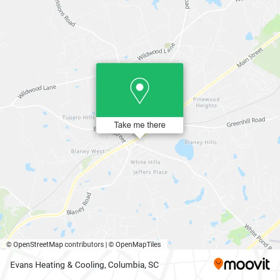 Evans Heating & Cooling map
