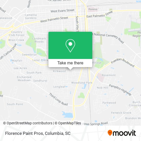 Florence Paint Pros map