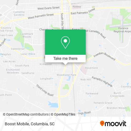 Boost Mobile map