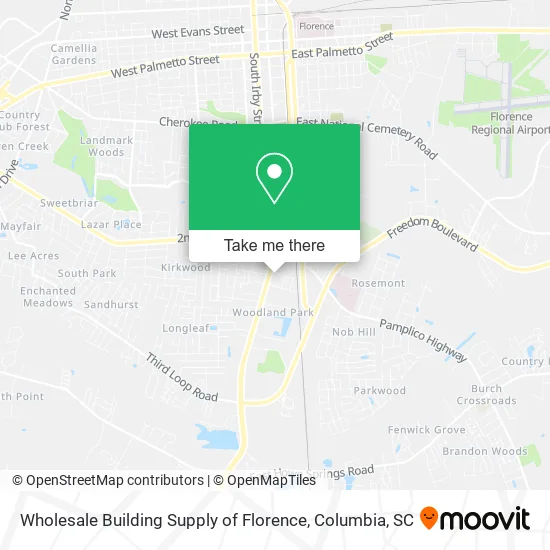 Mapa de Wholesale Building Supply of Florence