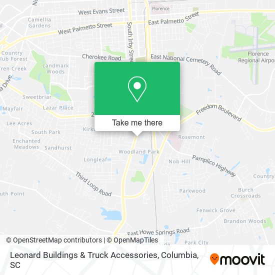 Leonard Buildings & Truck Accessories map