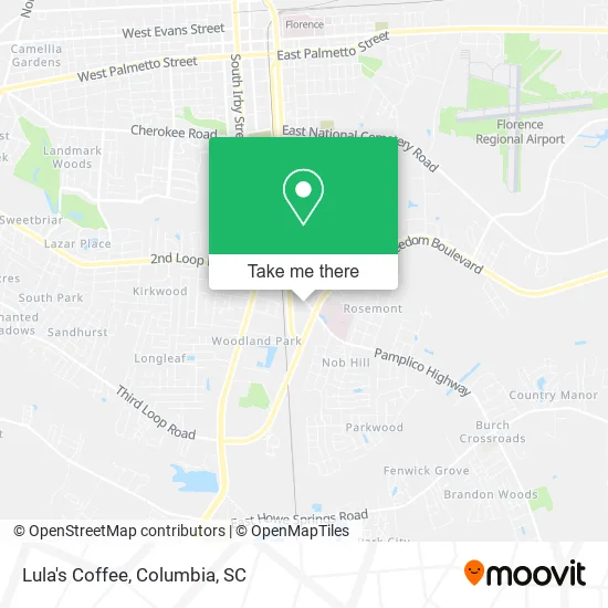 Lula's Coffee map