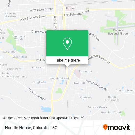 Mapa de Huddle House