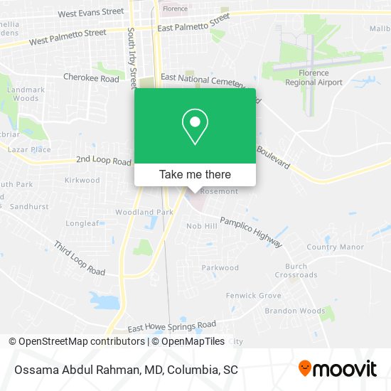 Ossama Abdul Rahman, MD map