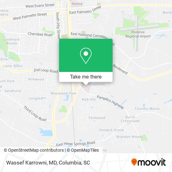 Wassef Karrowni, MD map