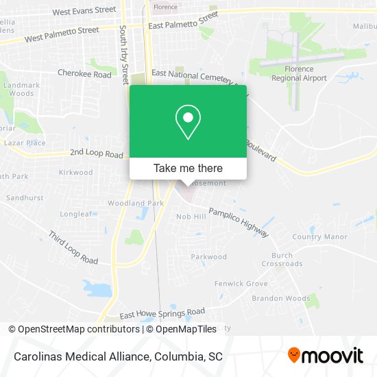 Mapa de Carolinas Medical Alliance