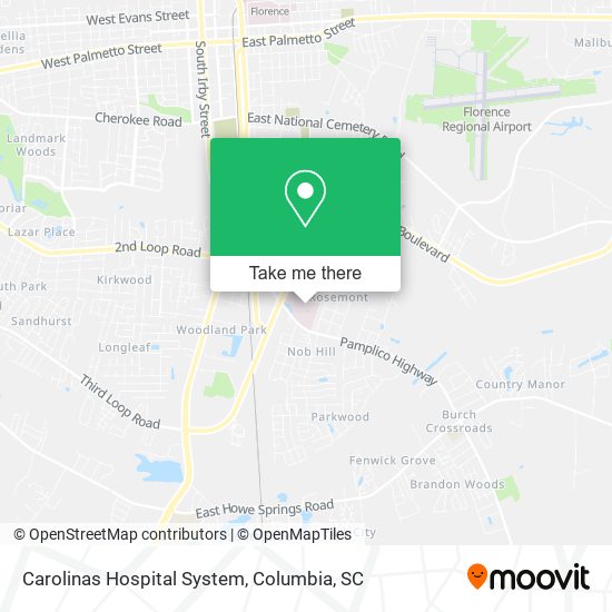 Carolinas Hospital System map