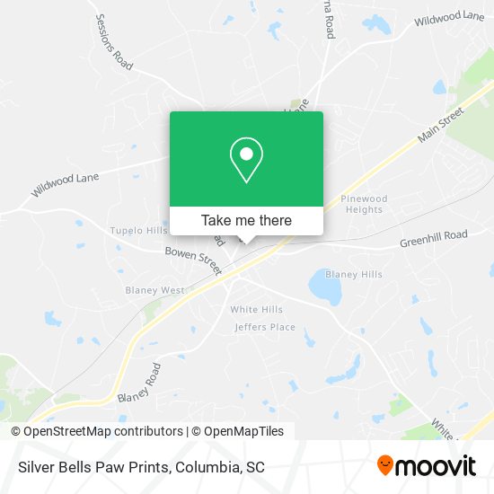 Silver Bells Paw Prints map