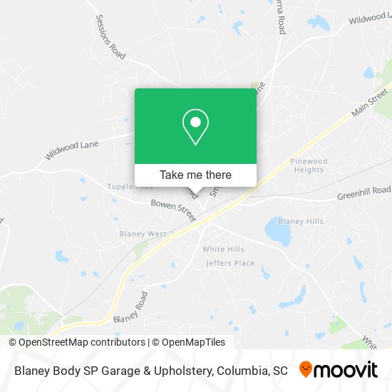 Blaney Body SP Garage & Upholstery map
