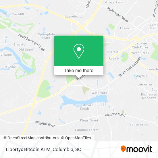 Mapa de Libertyx Bitcoin ATM