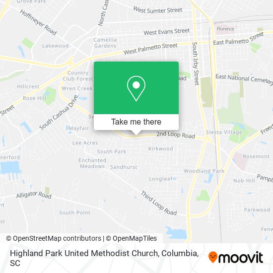Highland Park United Methodist Church map
