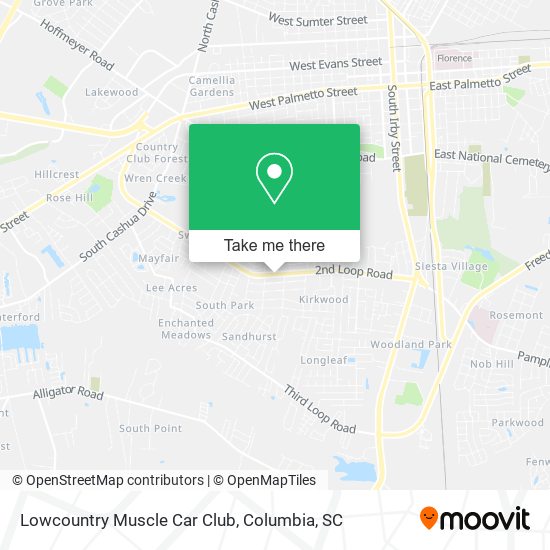 Lowcountry Muscle Car Club map
