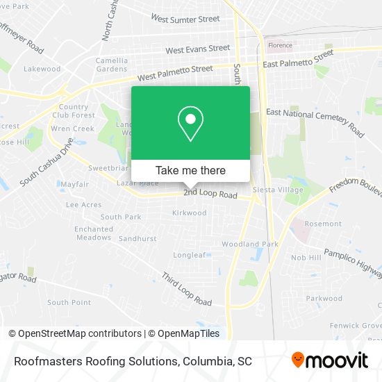 Roofmasters Roofing Solutions map