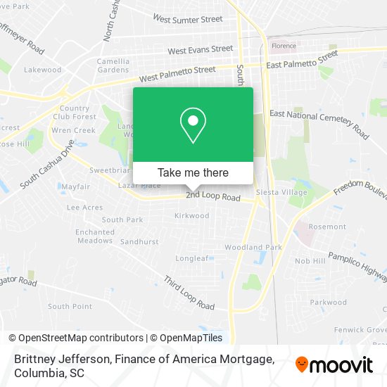 Brittney Jefferson, Finance of America Mortgage map