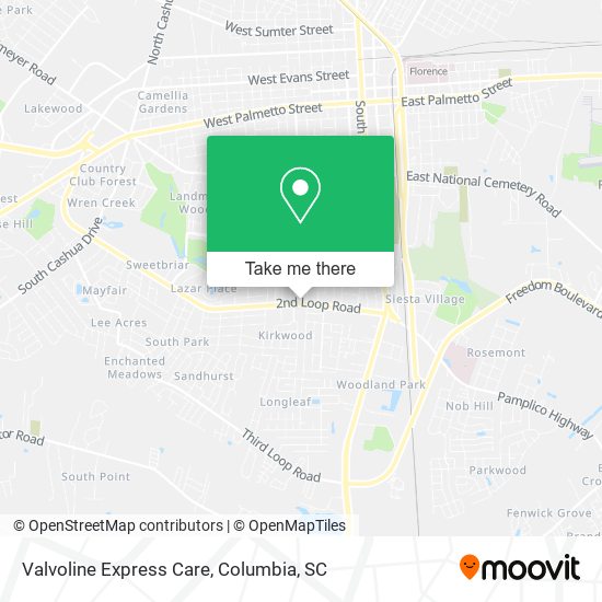 Valvoline Express Care map