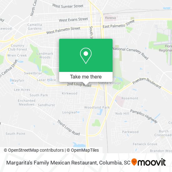 Mapa de Margarita's Family Mexican Restaurant