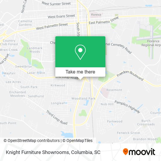 Knight Furniture Showrooms map