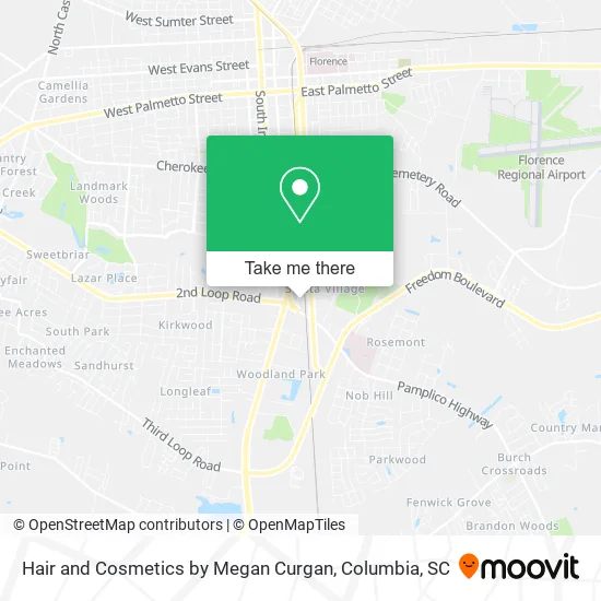 Hair and Cosmetics by Megan Curgan map