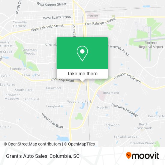 Grant's Auto Sales map