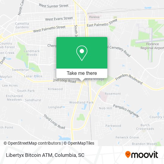 Mapa de Libertyx Bitcoin ATM