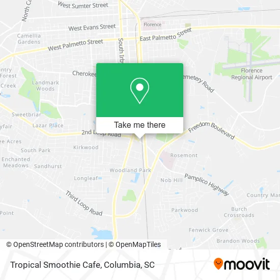Tropical Smoothie Cafe map