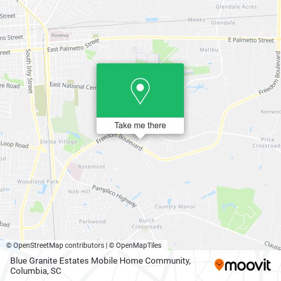 Blue Granite Estates Mobile Home Community map