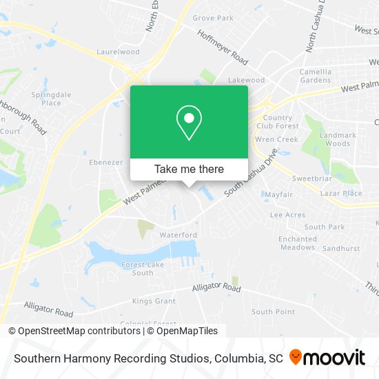 Mapa de Southern Harmony Recording Studios