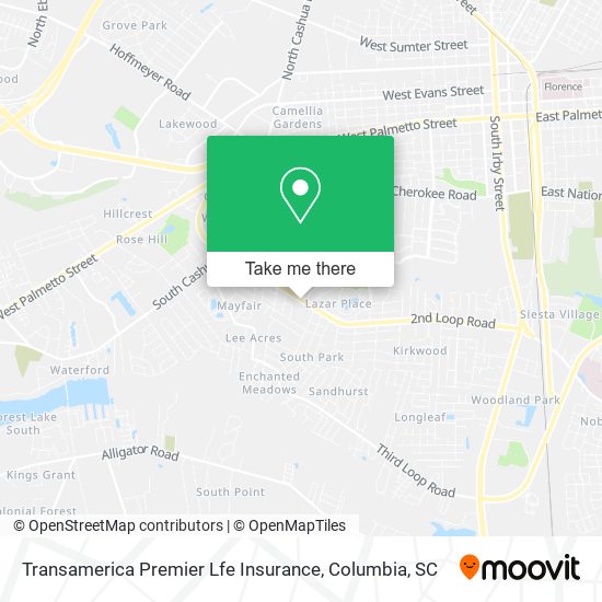 Transamerica Premier Lfe Insurance map